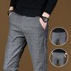 Summer New Korean Version of The Young Men's Trousers Fashion Men's Elastic Casual Trousers Slim Small Straight Trousers