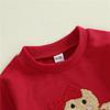Holiday Girls' Red Gingerbread Sweatshirt & Flared Pants Set