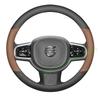 High-Quality Leather Steering Wheel Cover for Volvo V60 V90 XC90 S60 Anti-Skid Car Handle Four Seasons Interior Accessory
