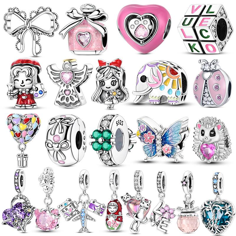 New In Copper Girls Prefume Bow Charm Bead Charms Bead Charms Pendant Zircon Jewellery Compatible With Authentic Bracelets Ideal For Women Do It Yours