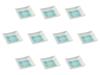 Zestaw 10 Białych Płynąca Woda Błękitne Niebo Kwadratowe Małe Talerzyki x 10 x 2 Zestaw Małych Talerzyków Setomonohonpo [10 cm]