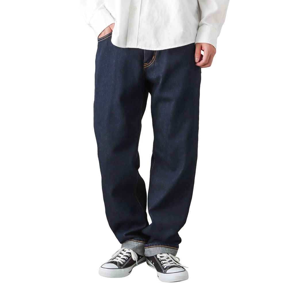 Edwin E404 Denim Loose Long Popular One Size W30 Pants, Fit, Pockets, All-Season Pants, Jeans, Brand, Men's, Wash, (76cm)