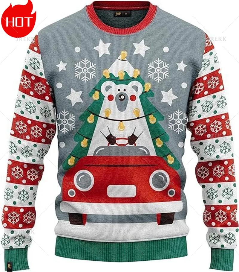 3D Printed Xmas Sweatshirts Mens Ugly Christmas Sweater Funny Fashion New In Sweaters Ugly Sweaters Christmas Jumper Men Clothes