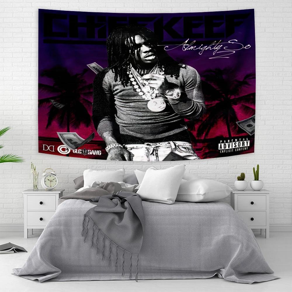 Bandiera americana Chief Keef Nel Giardino dell'Eden Arazzo da Parete Hippie HipPop Rapper Arazzi decorazione stanza estetica