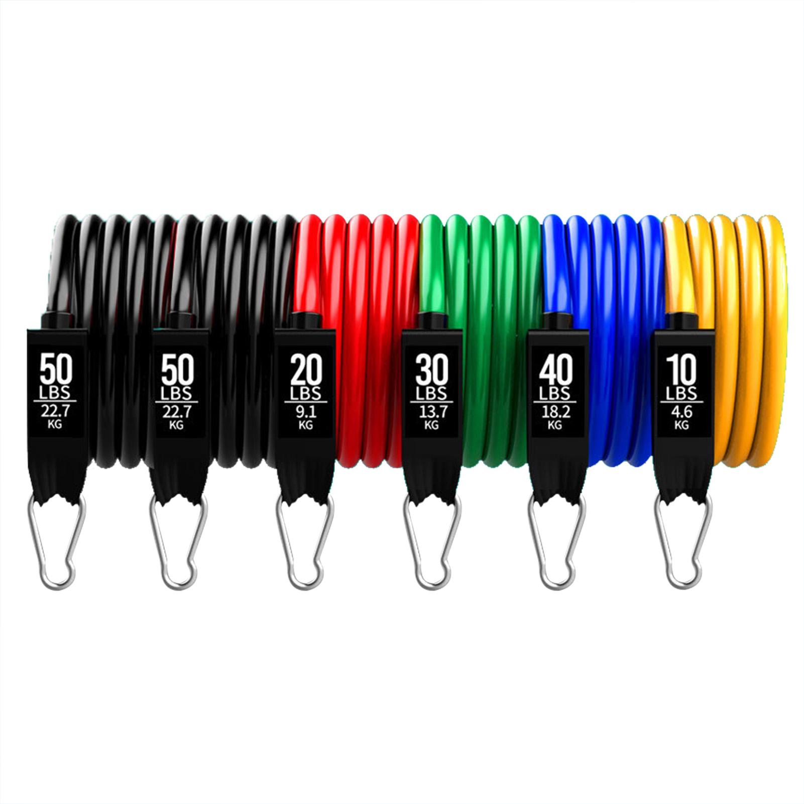 

11Pcs Resistance Bands Set Door Anchor Leg Strap 200lb Multifunctional Fitness Set for Home Gym Office