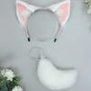 Black White 20cm Plush Doll Headwear Ear Tails Headwear for Cotton Doll  Idol Doll Accessories