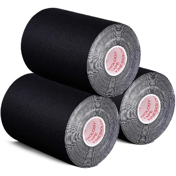 3 Pack Kinesiology Tape, Water Resistant Muscle Support Adhesive Sport Tape for Pain Relief, Latex Free Cotton Elastic Athletic Tape for Joints,