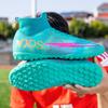 Football Shoes Men's Mandarin Ducks Long Nails High-top Students Artificial Grass Competition Training Shoes