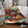 1pc Floral Fantasy Blanket, Lightweight Flannel Throw Blanket For Sofa, Bed, Travel, Camping, Living Room, Office104