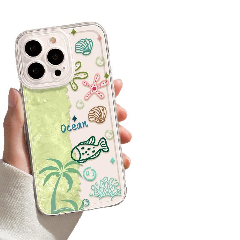 Underwater World for Apple 16 Mobile Phone Case Iphone15promax14plus13 All-inclusive 12 Anti-fingerprint