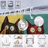 Abstract Frizzy Kitten Waterproof Bathroom Shower Curtain with Hooks