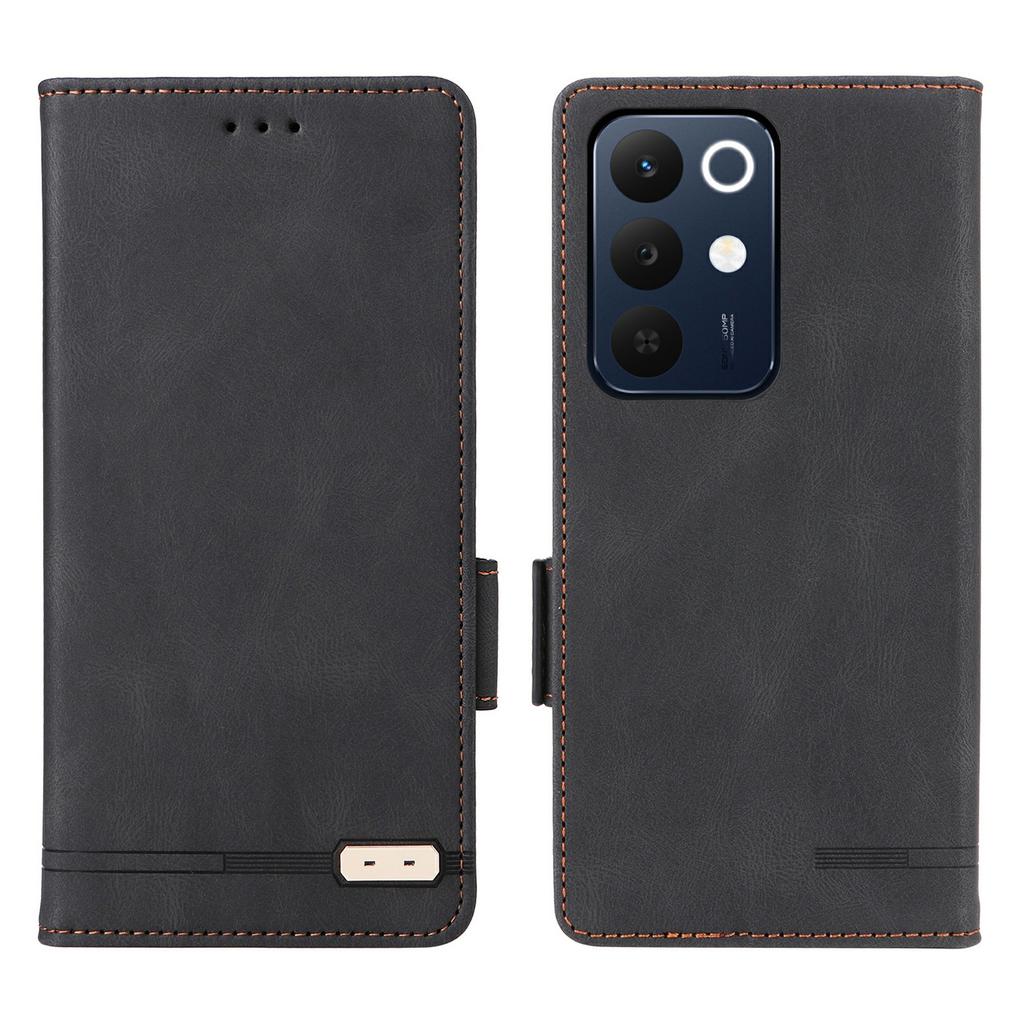 Für Realme C85 5G Handyhülle Leder Geldbörse Klapp-Handyhülle mit Metall-Dekor