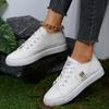 Women's Solid Color Canvas Shoes, Casual Lace Up Outdoor Shoes, Lightweight Low Top Sneakers