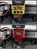 Yellow Car Console Air Conditioner Switch Panel Trim Cover Sticker for Center Console Auxiliary