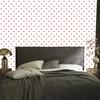 Hearts Wallpaper White, Coral and Red 50x1000