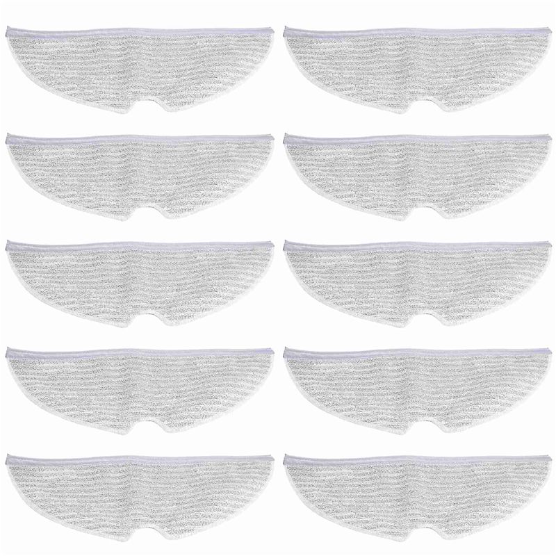 

ABJI-10Pcs Full Coverage Mopping Cloths For Xiaomi Roborock S5 S50 S51 S55 S6 S6 MAXV S5 MAX Vacuum Cleaner серый