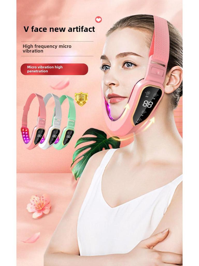 Grenzüberschreitendes Facelift: Facelifting-Verbandmaske, Massagegerät und Formgebungswerkzeug mit Vibration für Schönheit und Lifting des Kinns.