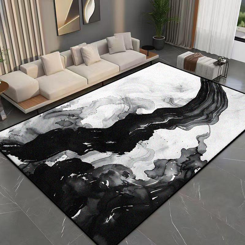 Modern Abstract Flannel Carpet Bedroom Decoration Large Area Rugs Sofa Side Carpets for Living Room Soft Fluffy Lounge Floor Mat