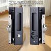 Black Sliding Door Lock with Key Durable Security for Indoor Use - Balcony Kitchen Bathroom Mobile Hook Handle