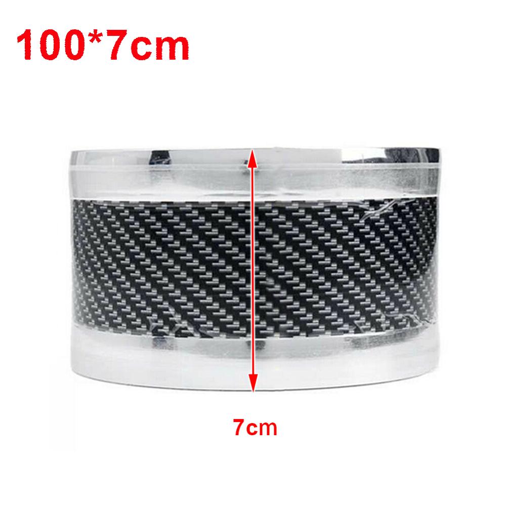 VÂNZARE Fibră de carbon Bandă de turnare din cauciuc Moale Negru Trim Bandă pentru bara de protecție DIY Protector pentru prag Protecție pentru margini Autocolante pentru mașină