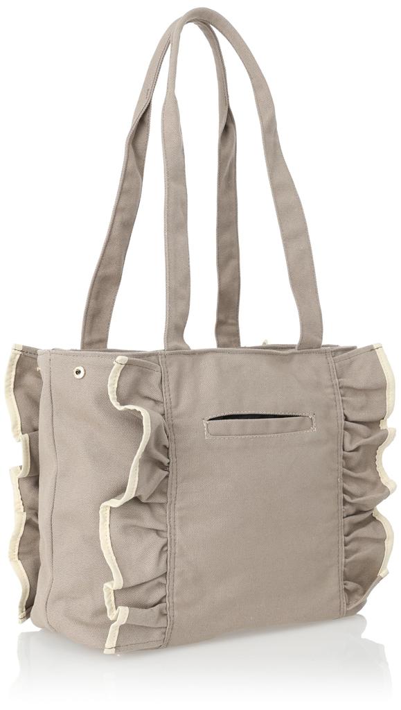 Flatte Flatte Dämmerung Rüschen-Tragetasche, 14,29 Liter, Hellgrau, 520072H
