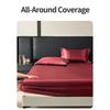 Ice Silk Color Ding Bed Sheet Solid Color Cool Silk Mattress Protective Cover Anti Slip Bed Cover Dust Cover