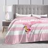 Pinks Panthers Cartoon Flannel Throw Blankets Leopard Head Blanket for Sofa Office Lightweight Thin Bedding Throws,