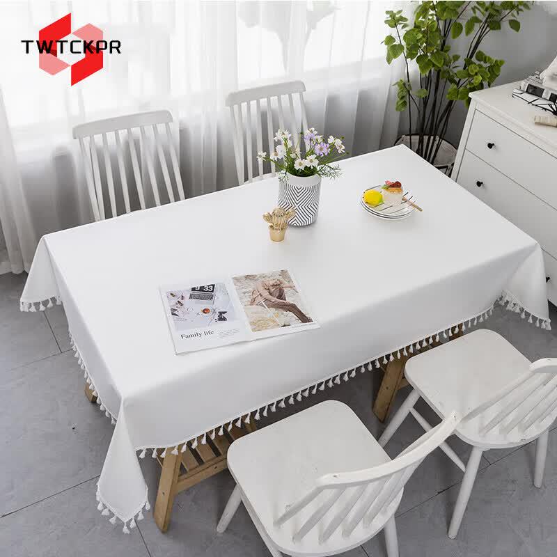 Nordic Waterproof Wipe-Clean Tablecloth белый
