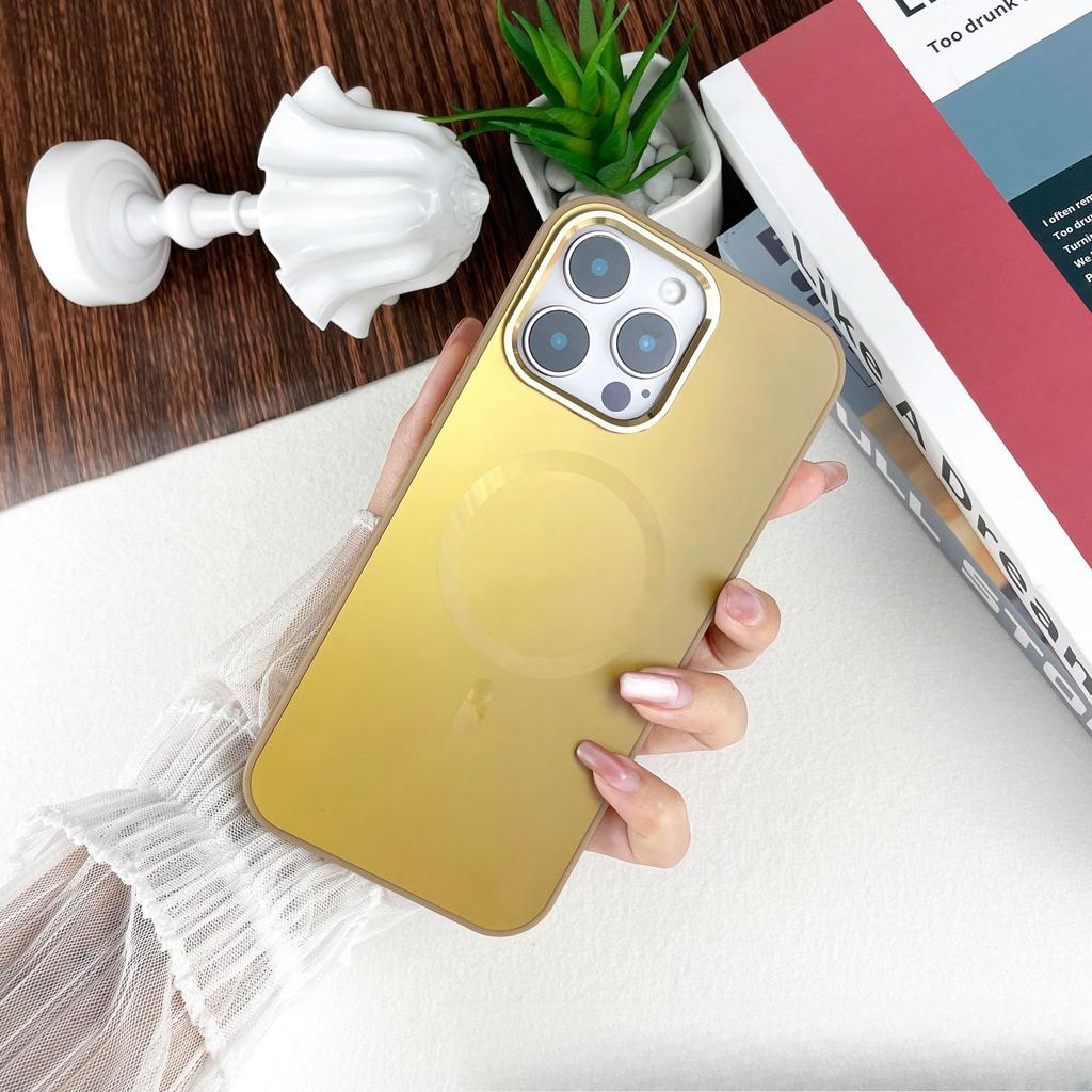 Gradient streaming suitable for Apple 16promax mobile phone case iPhone 1514 protective case 13 magnetic suction case three-in-one