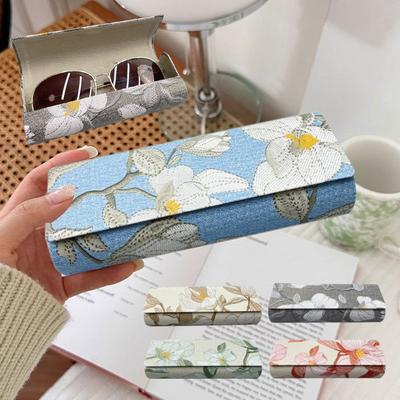 Glasses Holder Chinese Style Embroidery Glasses Box Portable Multifunctional Myopia Glasses Case Reading Eyewear Case Students