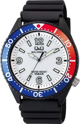 10 ATM Water Urethane White [Citizen Q&Q] Solar-powered Watch, Resistance, Analog, Strap, Dial, H064-004, Men's, Black.