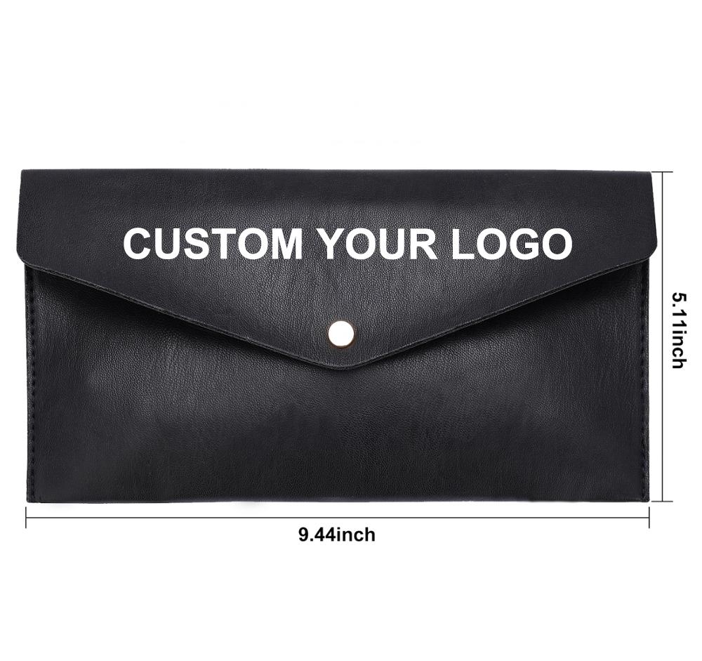 Hot Sale BS-MALL Fashion Makeup Brushes Case Custom Logo PU Leather Pouch Women's Small Cosmetics Makeup Brush Bag