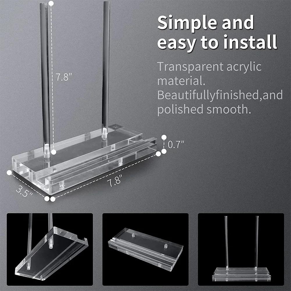 Compact Clear Acrylic Display Stand for Desktop For Photos Art and Books Holder with Stable Base 78 by 35 by 78 Inches