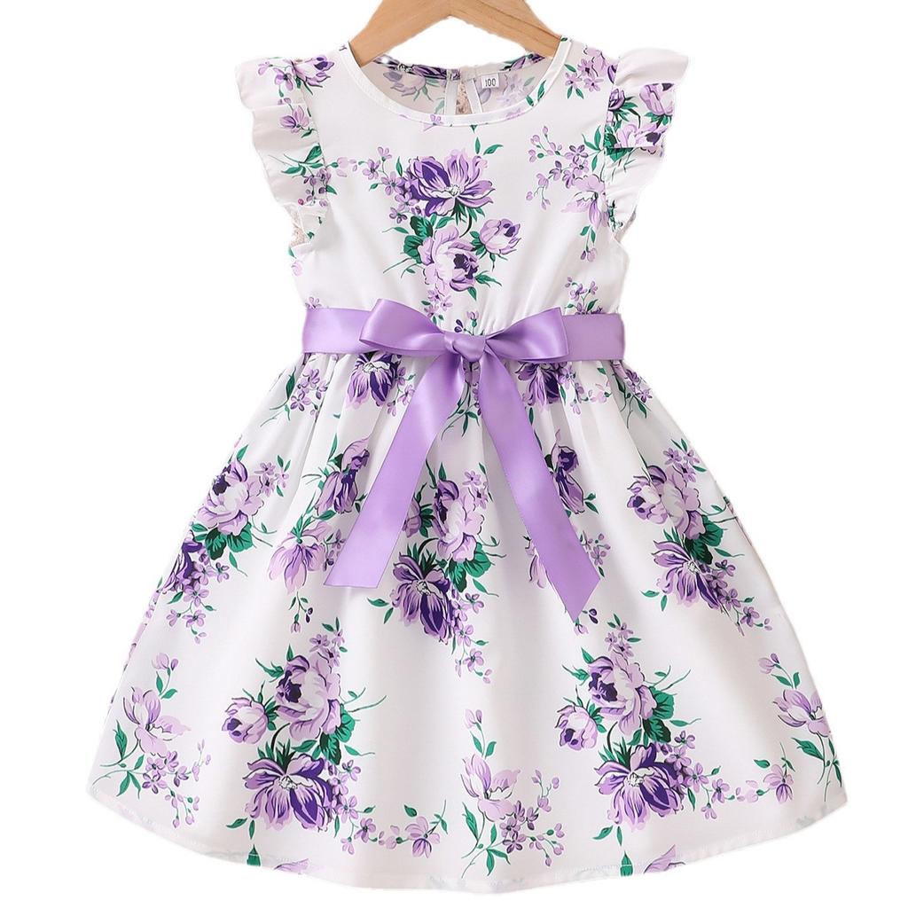 Sleeveless Fashion Bow Dress for Girls 2025 Summer Children's Princess Dress