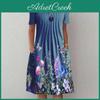 Dress Drying Casual Fast Party Polyester Fashion Delicate Print Lady For Dating