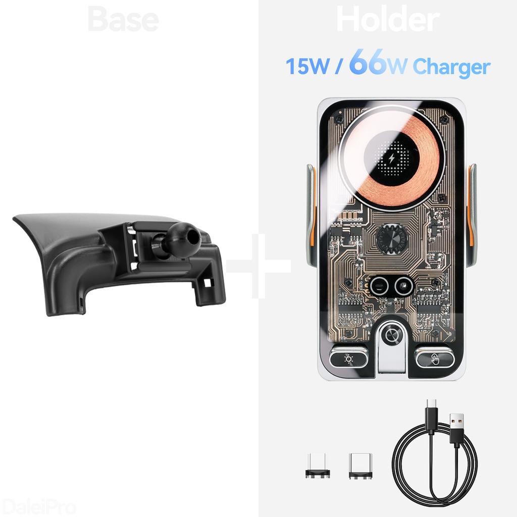 For Kia Sportage QL 2016 2017 2018 2019 Car Phone Holder Wireless Charger Holder Phone Auto-Clamping Strong Magnetic Holder Base