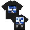 Zangeres Aitana Cuarto Azul Tour 2025 Print T-shirt Unisex Dames Hip Hop Fans Kleding Korte Mouw T-shirts Tops Puur Katoen T-shirt