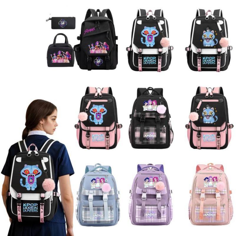 Stylish Anime Kpop Inspired Large Capacity Backpack Women Students Travel Campus Daily Use