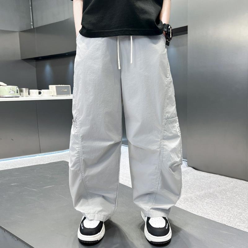Kinder Sommer Dünne Anti-Mücken-Hose für Jungen Leichte Atmungsaktive Baumwollhose Kinder Locker Gerade Cargohose Jogginghose