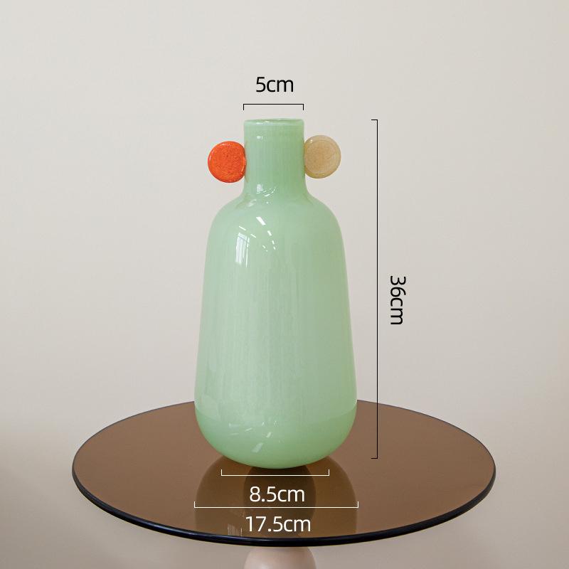 

Colored Ear Glass Vase Plant Pots Table Decoration Flowers Arrangement Cute Candy Color Floral Vases Room Aesthetic Decor
