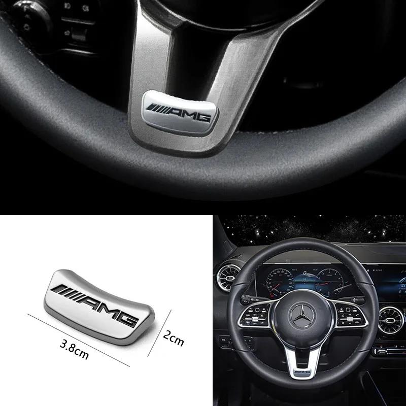 

GLC GLB Car Steering Wheel Emblem Stickers Interior Badge For Mercedes Benz AMG W206 W204 W205 W212 W213 W221 W222 W223 W251 W4 For Mercedes Benz
