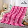 Pink Bow Flannel Blanket Warm Soft Halloween Christmas Decorative Couch Warm Cozy All-Season Gift