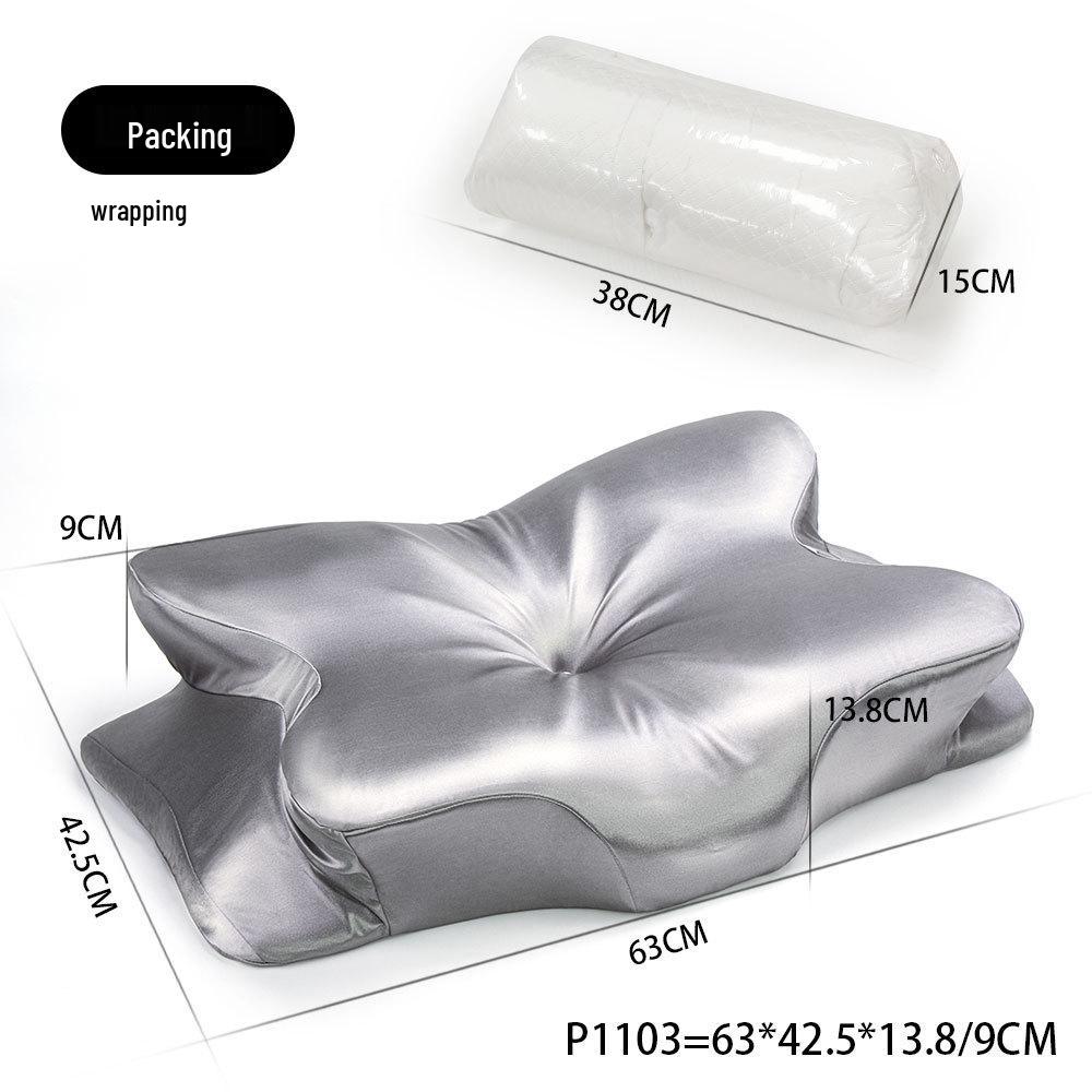 Verdicktes Schmetterling Eis-Seide Memory-Schaum Zervikal Nackenstützkissen Paar