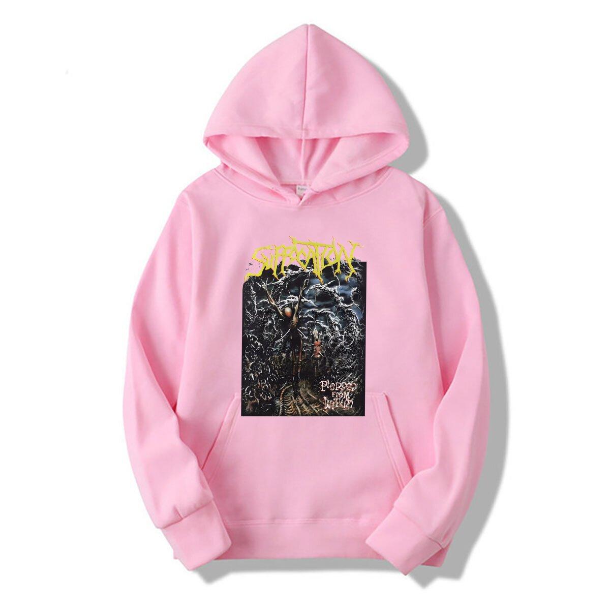 

Hot Suffocation Band Black hoodies Cotton S 234XL RM320 long or sleeves L