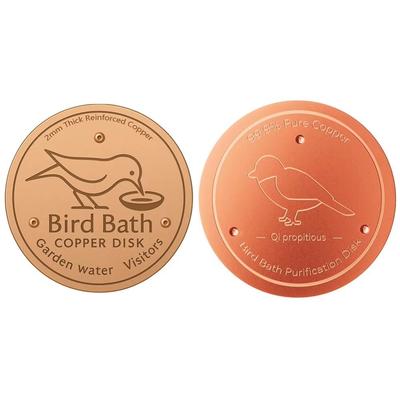 Dreipunkt-Stütze Vogelbad Kupferplatte 0,8 mm Dicke Physikalische Reinigung Kupfer-Reinigerplatte Effizient Universell