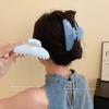 Acrylic double-sided smudged flower grab clip Korean fresh semi-tied hairpin temperament versatile shark clip hair accessories woman