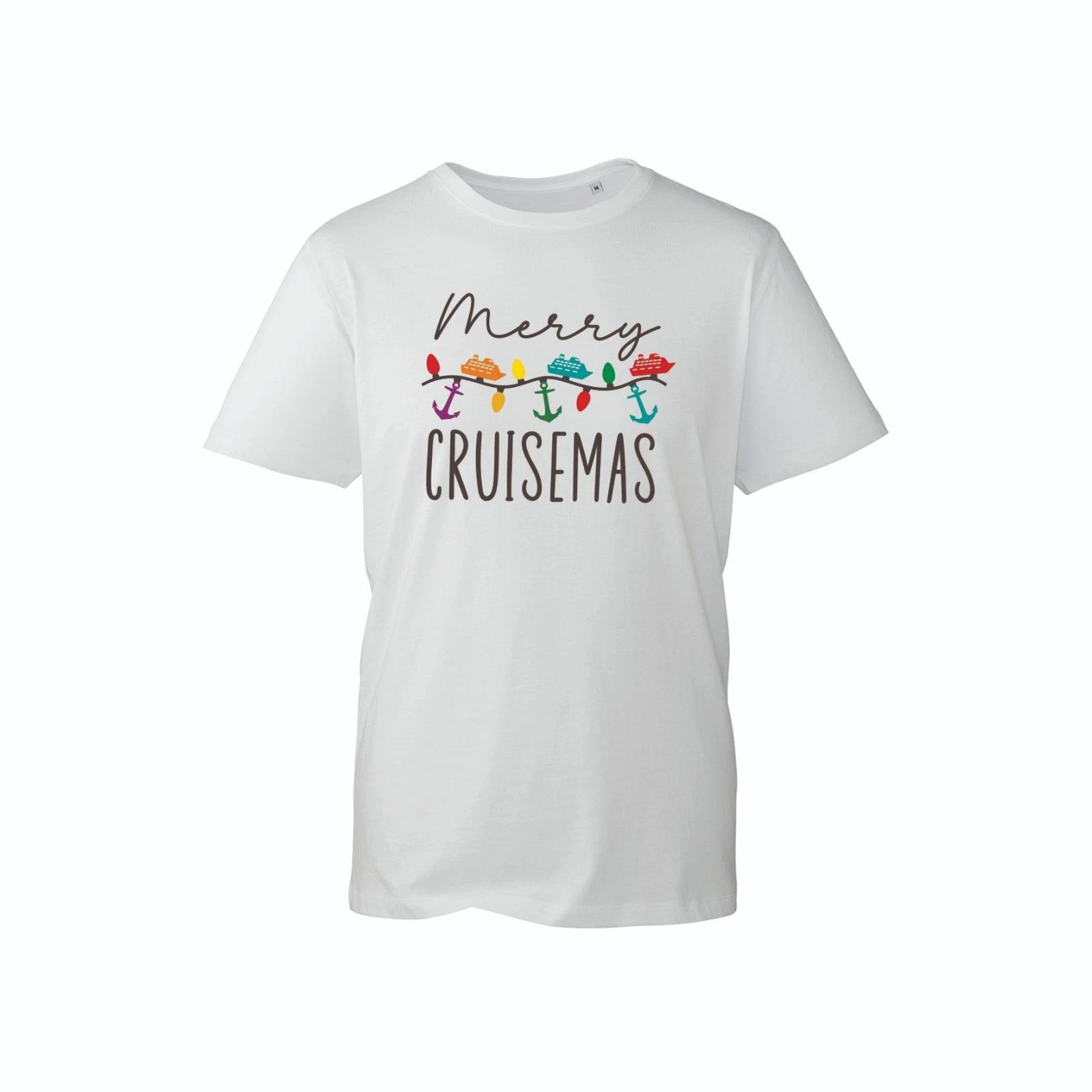 Merry Cruisemas Cruise Ship Christmas T-shirt Holiday Vacation Tee Top Unisex XL