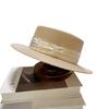 Dell Le Ice Hemp Silk Flat Top Cap Foldable Rhinestone Summer Sunscreen Cap