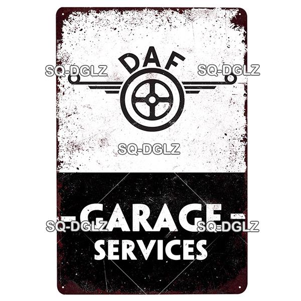 DAF Metal Sign Vintage Plaque Truck Tin Sign Wall Decor For Bar Pub Metal Crafts Retro Party Poster Gift Custom Wholesale