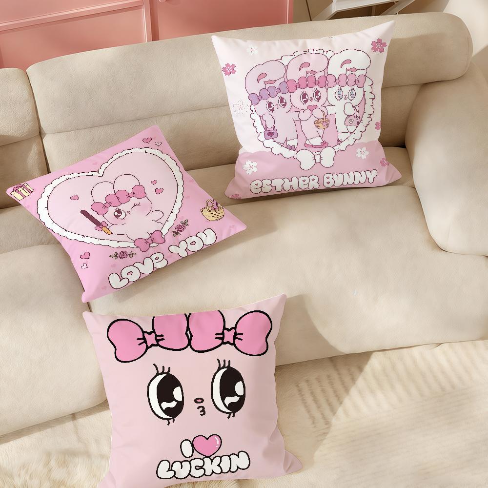 Cartoon Cute Eesther Bunny Pillow Case Suitable For Bedrooms Living Rooms Cars Home Decoration